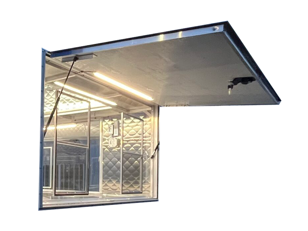 Food Trailer LED Lights Under Window Awnings